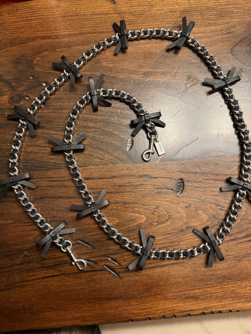 Coach bow bag chain